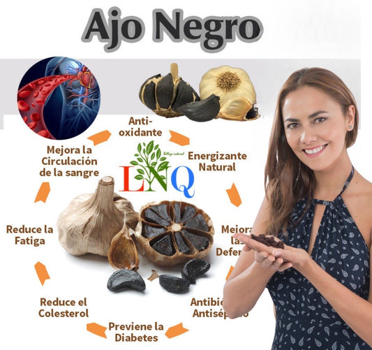 AJO NEGRO 3 FRASCOS para 3 Meses CÁPSULAS tratamiento para Pérdida memoria y peso ideal.
