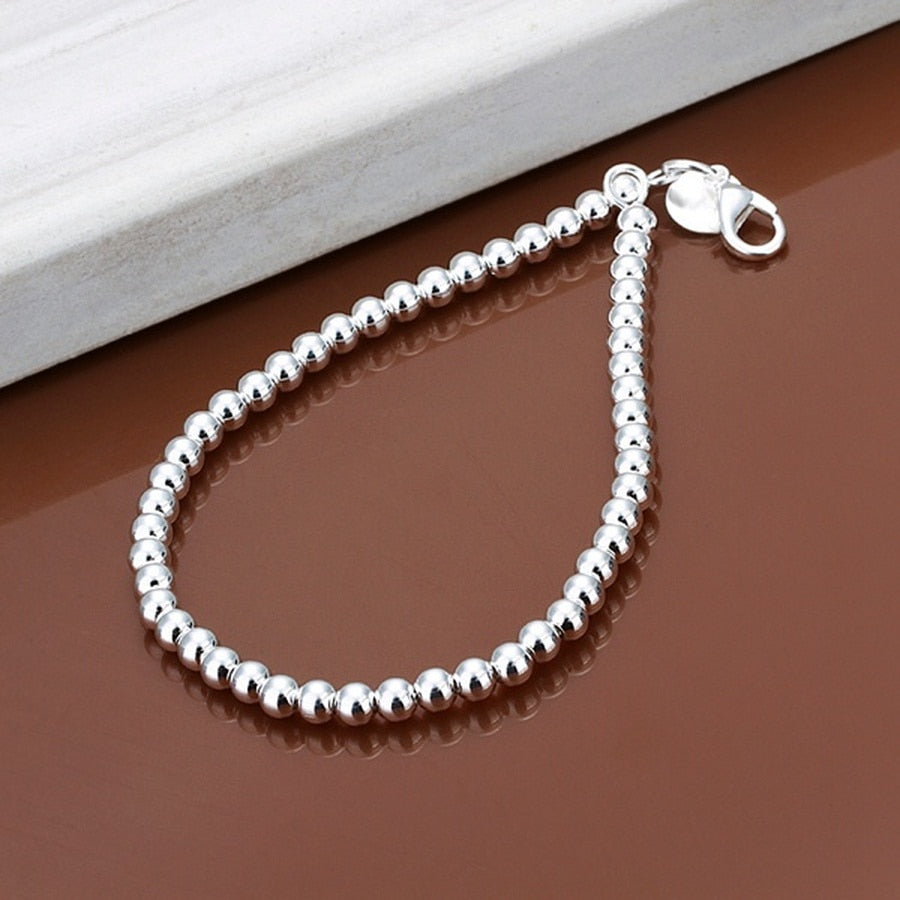 925 plata Sterling silver Bracelets esferas
