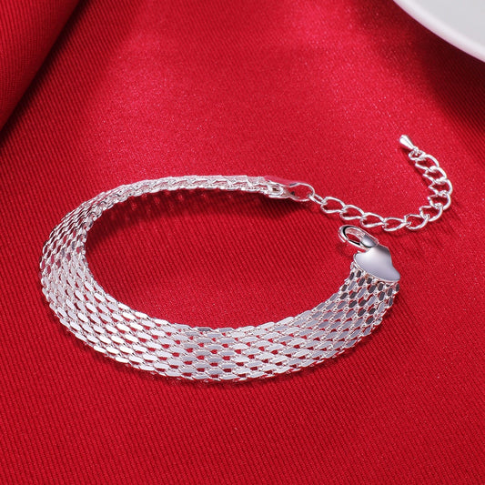 brazalete rejilla plata 925 Sterling