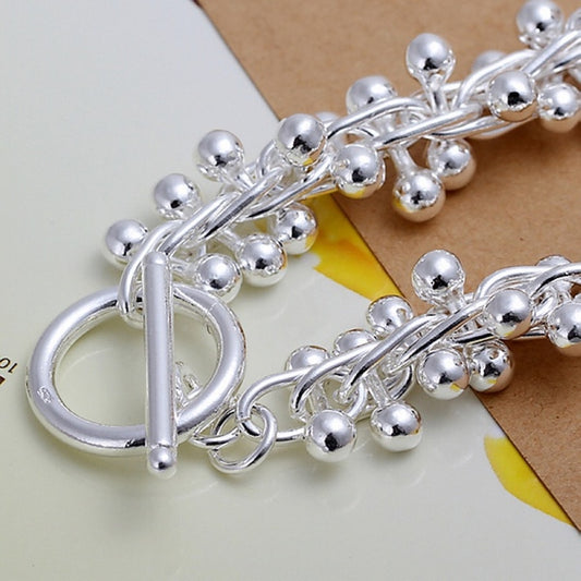 925 plata Sterling racimo Bracelets