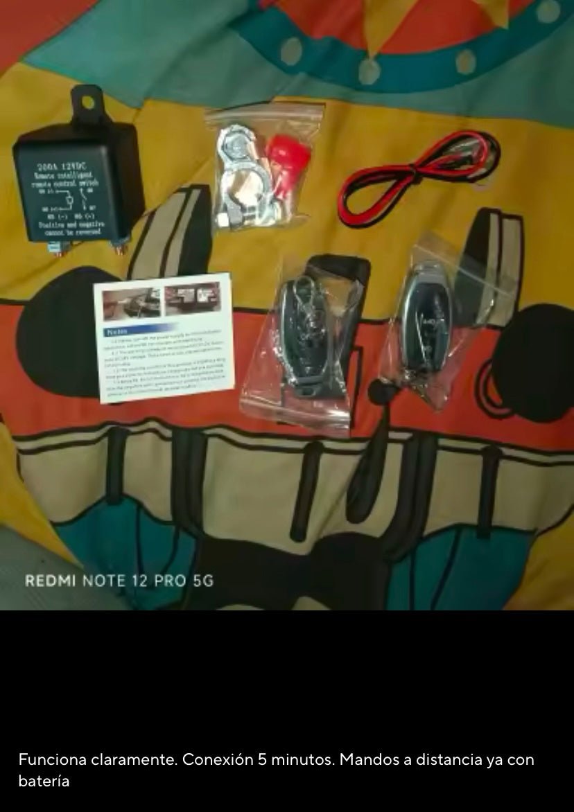 CONTROL  ANTIROBO!!DESCONECCION BATERIA a largo alcance 12V 200A  LLEGAR E INSTALAR